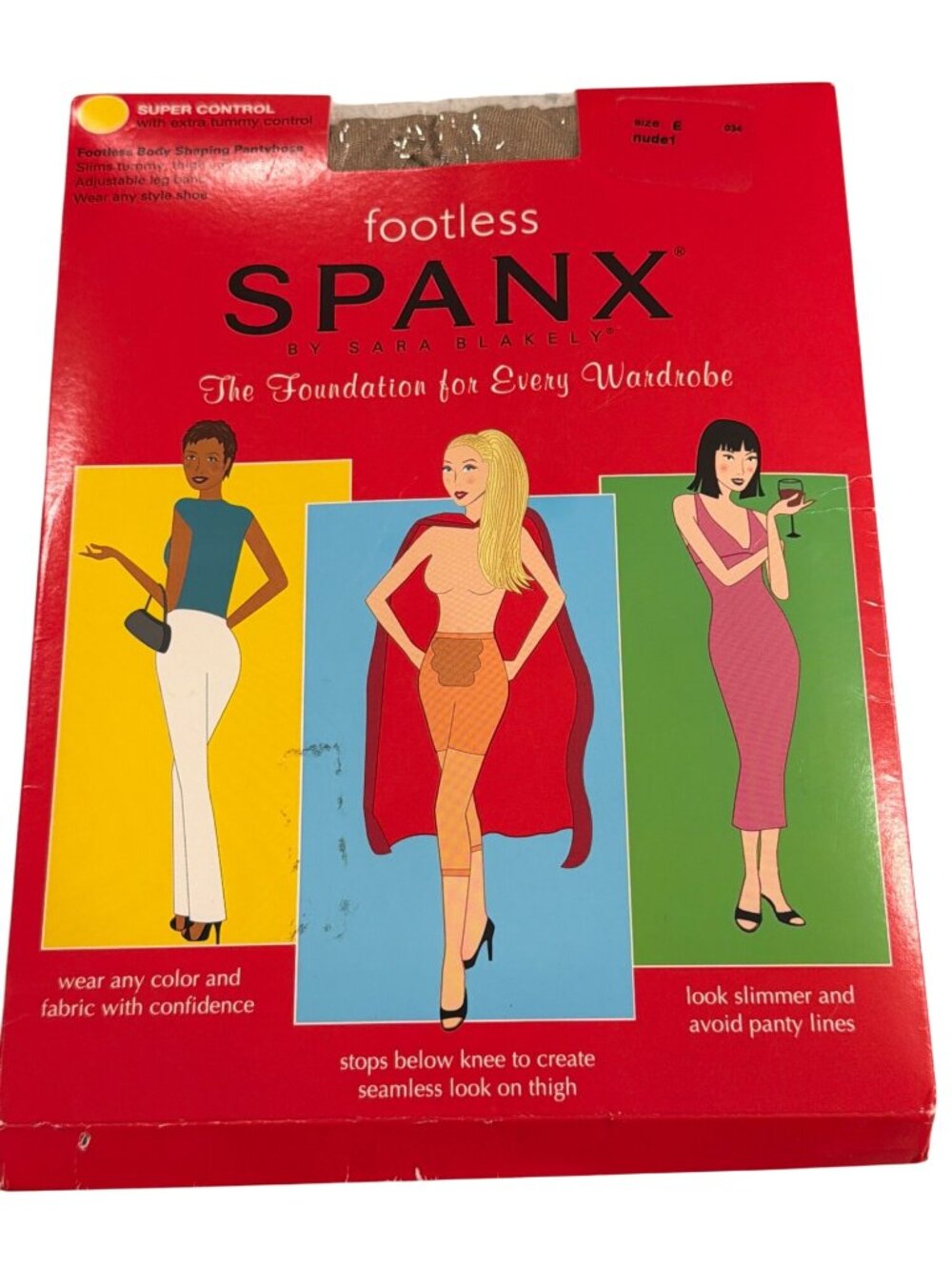 Spanx Footless Body Shaping Pantyhose Nude 1 With Tummy Control Size E